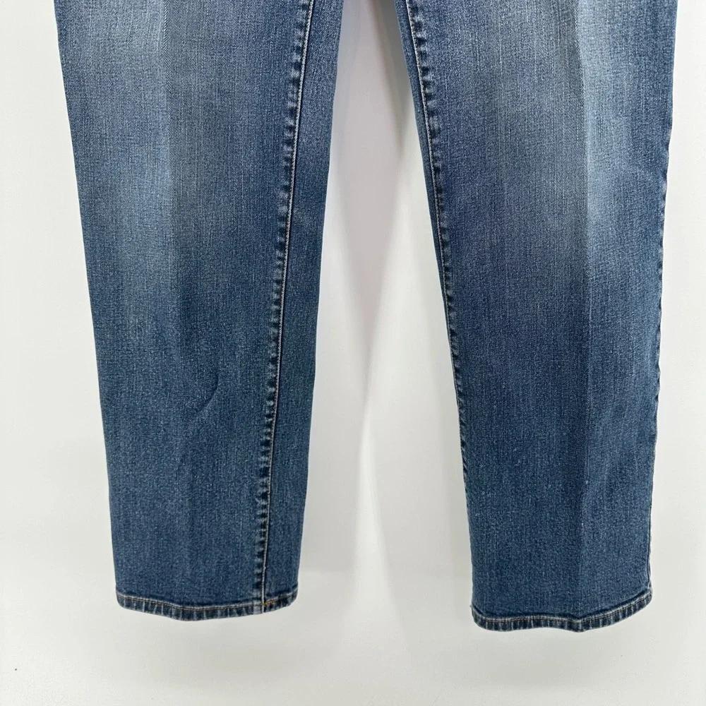 Talbots Womens Blue Straight Leg Jeans Medium Wash‎ Stretch Size 12 Denim Pants